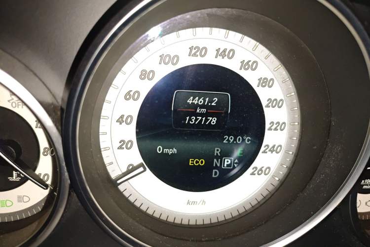 Used Mercedes-Benz E-Class 2016 E 200 Coupe Dynamic Edition Odometer Close Up