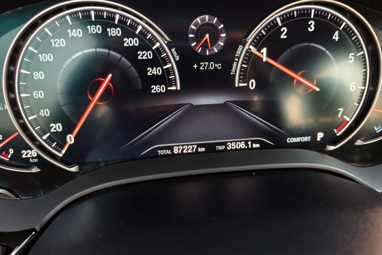 Used BMW 5 Series 2018 530Li Luxury Edition Premium Package Odometer Close Up