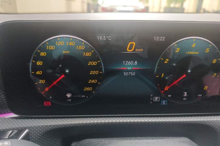 Used Mercedes-Benz A-Class 2021 A 200 L Sport Sedan Fashion Model Odometer Close Up