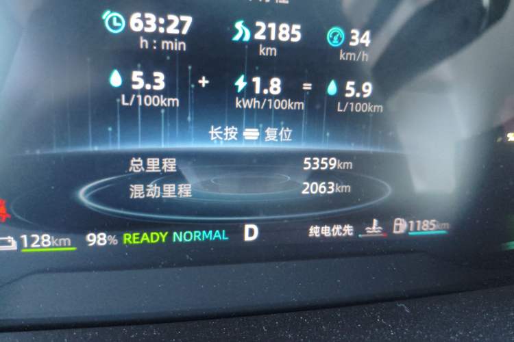 Used Roewe iMAX8 New Energy 2025 1.5T DMH Lu Zun Deluxe Edition Odometer Close Up