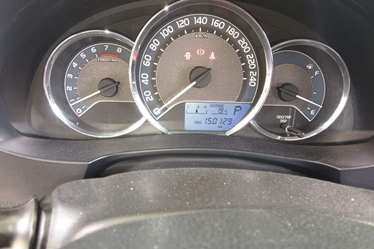 Used Toyota Levin 2014 1.6G CVT Elite Edition Odometer Close Up
