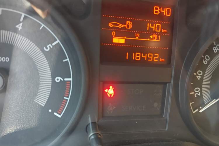 Used Peugeot 301 2014 1.6L Manual Comfort Edition Odometer Close Up