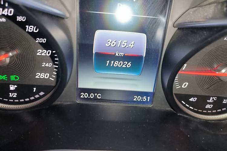 Used Mercedes-Benz C-Class 2016 C 200 Sport Edition Odometer Close Up