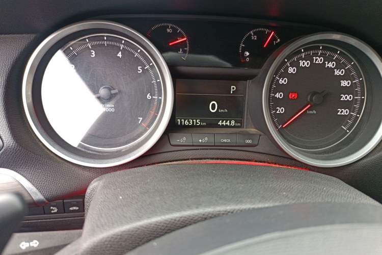 Used Peugeot 408 2014 1.6T Automatic Supreme Edition Odometer Close Up