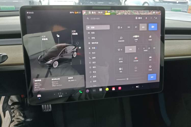 Used Tesla Model 3 2021 Standard Range Rear-Drive Upgraded Version Audio And AC Panel