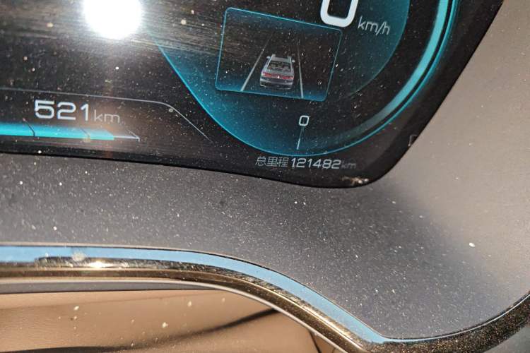 Used BYD Han 2020 EV Long-Range Luxury Model Odometer Close Up