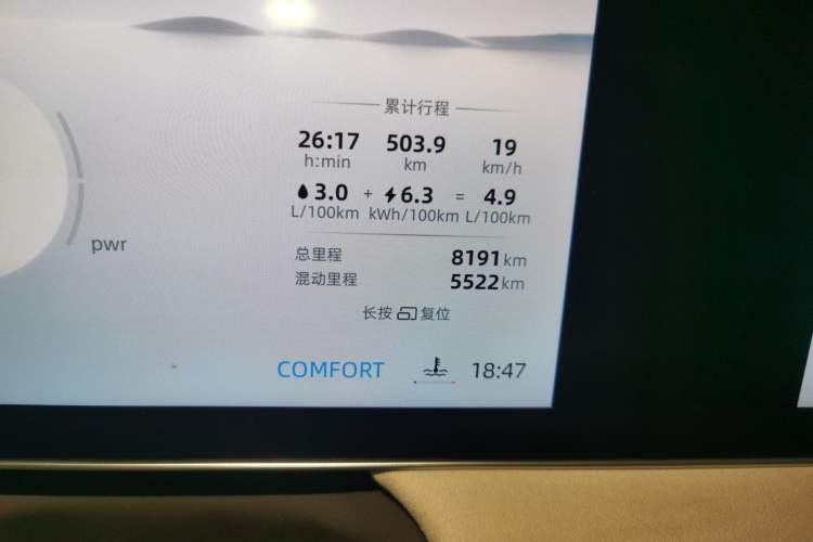 Used Roewe D7 2023 DMH 125km Excellence Edition Odometer Close Up