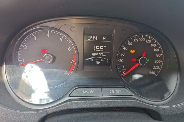 Used Volkswagen Polo 2016 1.4L Automatic Trendy Model Odometer Close Up