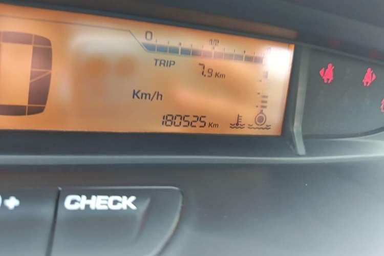 Used Citroen C-Quatre 2014 1.6L Manual Car Connectivity Edition Odometer Close Up
