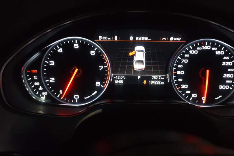 Used Audi A8 2014 A8L 45 TFSI quattro Luxury Model Odometer Close Up