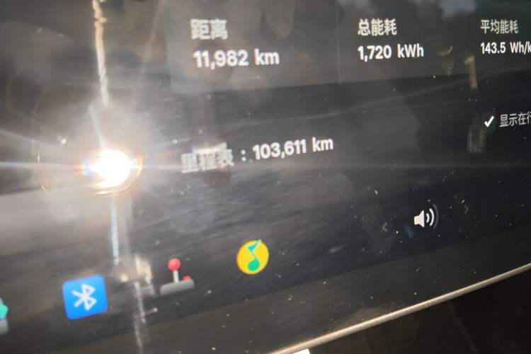 Used Tesla Model Y 2022 Revised Version Rear-Wheel Drive Odometer Close Up