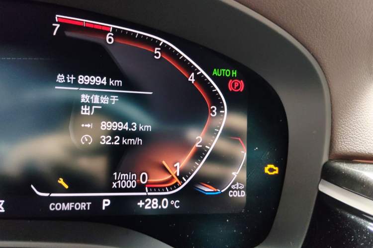 Used BMW 5 Series 2021 525Li M Sport Package Odometer Close Up