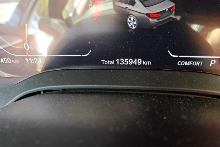 Used BMW 5 Series 2021 530Li Leading Luxury Package Odometer Close Up