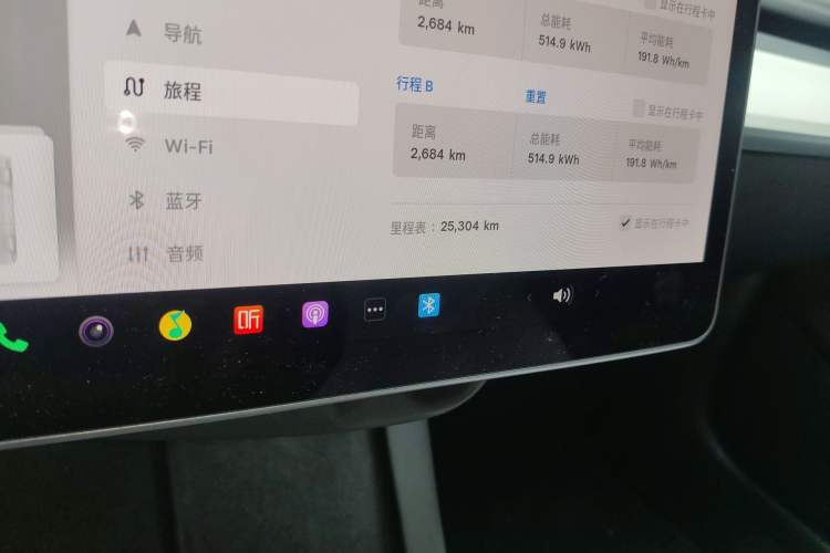 Used Tesla Model 3 2022 Performance High-Performance All-Wheel-Drive Version Odometer Close Up