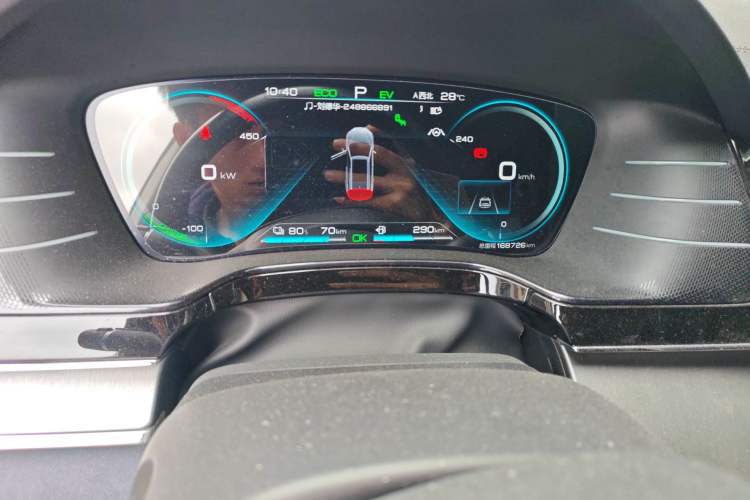 Used BYD Tang New Energy 2021 DM 2.0T Four-Wheel Drive High-Performance Flagship Model Odometer Close Up