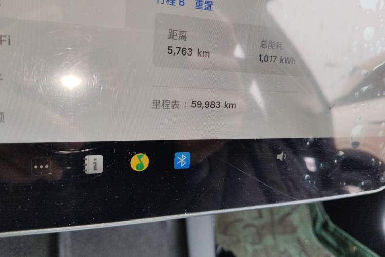 Used Tesla Model 3 2021 Revised Version II – Performance High-Performance All-Wheel-Drive Edition Odometer Close Up