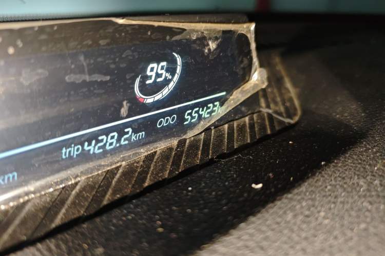 Used NETA V 2021 Long-Range Entertainment Edition Upgrade Model Odometer Close Up