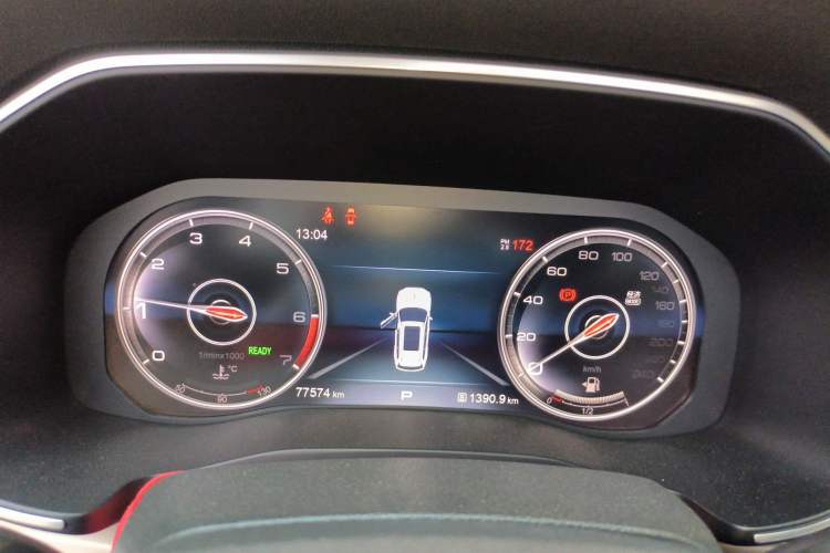 Used Hongqi HS7 2022 2.0T DCT Two-Wheel Drive Smart Connect Flagship Edition Seven Seats Instrument Cluster