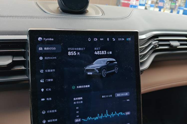 Used Nio ES8 2022 75 kWh Six-Seater Version Odometer Close Up