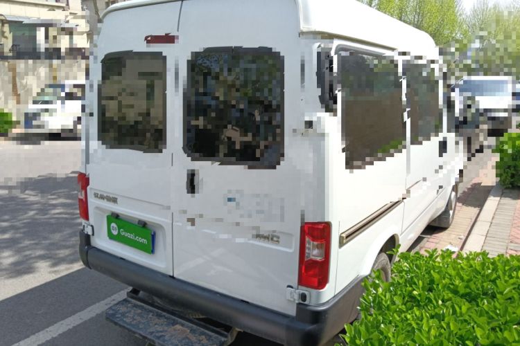 Used JMC Transit 2019 2.8T Commercial Version Short Wheelbase Mid-Roof 6-Seater China VI JX493 Rear Right 45 Deg