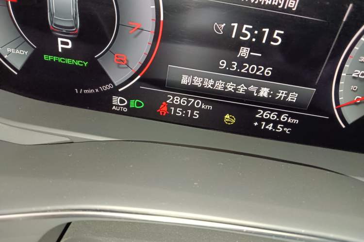 Used Audi A6L 2023 Revised 45 TFSI Prestige Elegant Edition Odometer Close Up