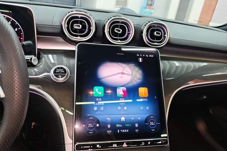 Used Mercedes-Benz C-Class 2025 C 260 L Obsidian Night Sport Edition Audio And AC Panel