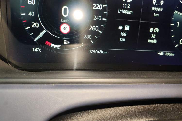 Used Land Rover Range Velar 2021 P250 Sparkling Black Limited Edition Odometer Close Up