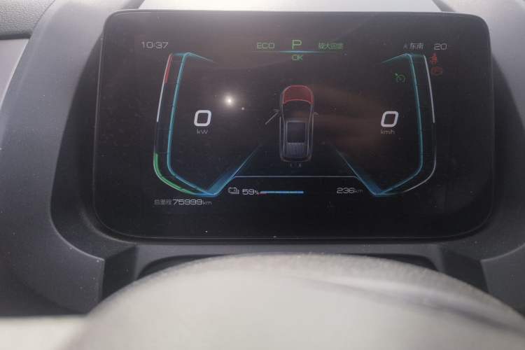 Used BYD Yuan Pro 2021 401 km Luxury Version Odometer Close Up