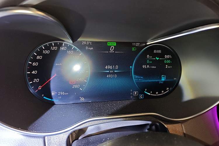 Used Mercedes-Benz C-Class 2021 C 260 Star Edition Odometer Close Up