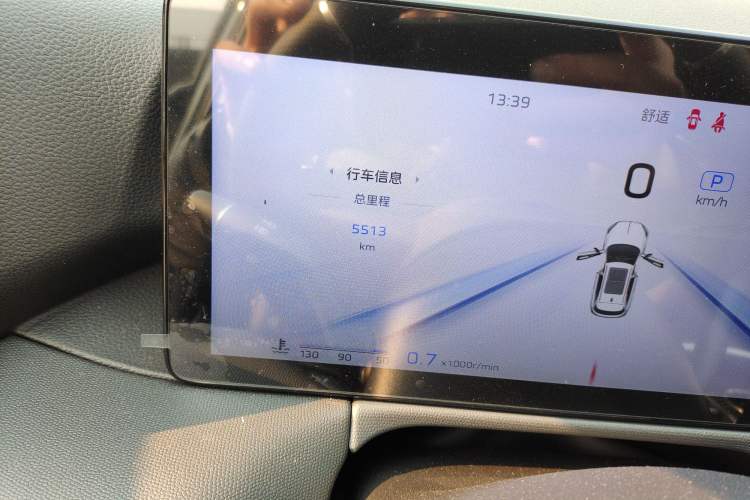 Used Hongqi HS3 2024 1.5T Shanwei Edition Odometer Close Up