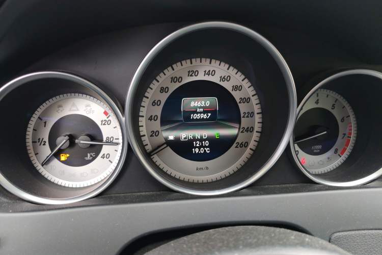 Used Mercedes-Benz C-Class 2013 C 260 CGI Elegant Model Odometer Close Up