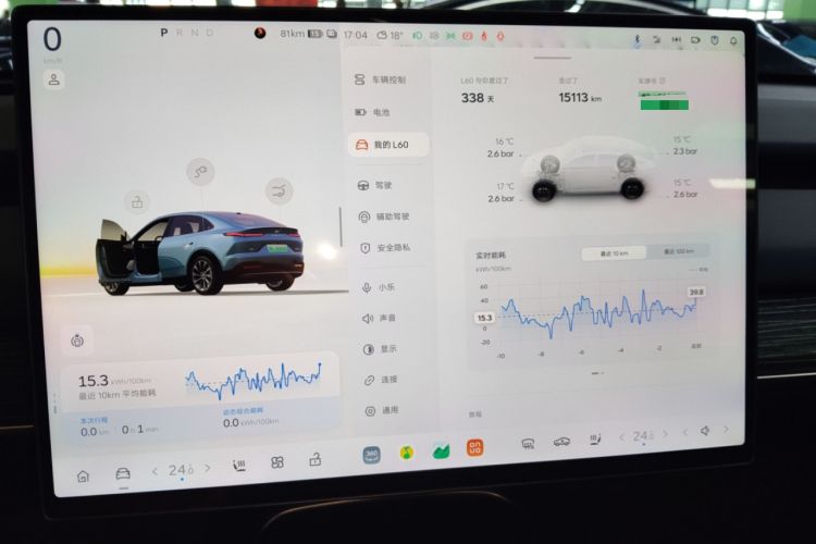 Used ONVO L60 2024 60 kWh Rear-Drive Version Audio And AC Panel