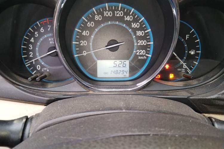 Used Toyota Vios 2014 1.3L Manual Xiang Edition Odometer Close Up