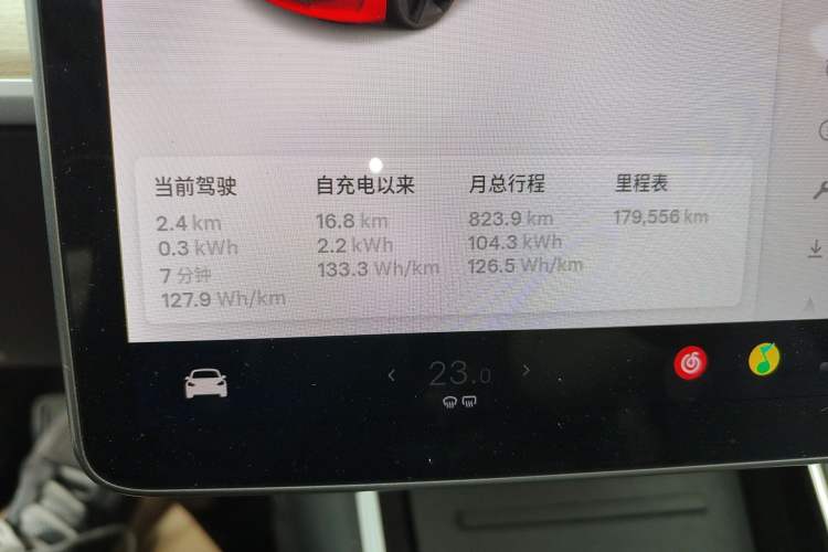 Used Tesla Model 3 2019 Long-Range Rear-Wheel-Drive Version Odometer Close Up