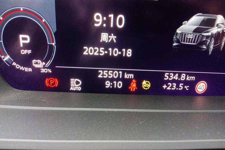 Used Audi Q5 e-tron 2023 40 e-tron Starry Edition Mecha Kit Odometer Close Up