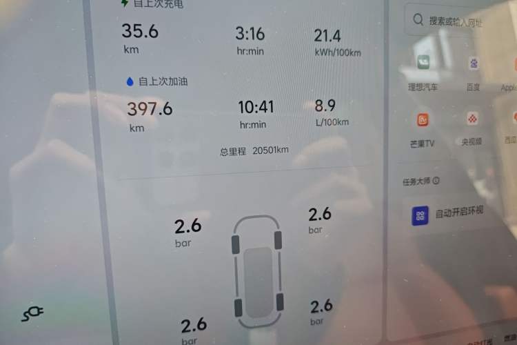 Used Li Auto L7 2023 Max model Odometer Close Up