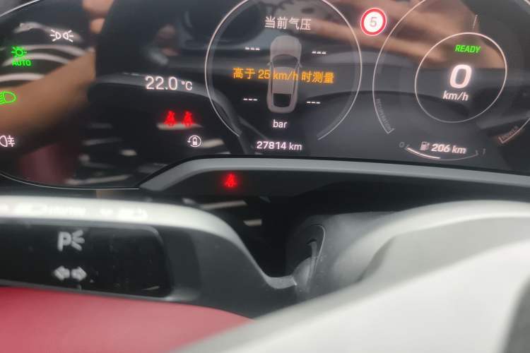 Used Porsche Taycan 2022-Year Updated Taycan Odometer Close Up