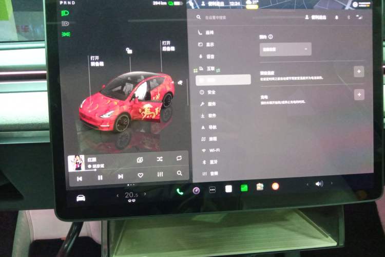 Used Tesla Model Y 2023 High-Performance All-Wheel-Drive Version Audio And AC Panel