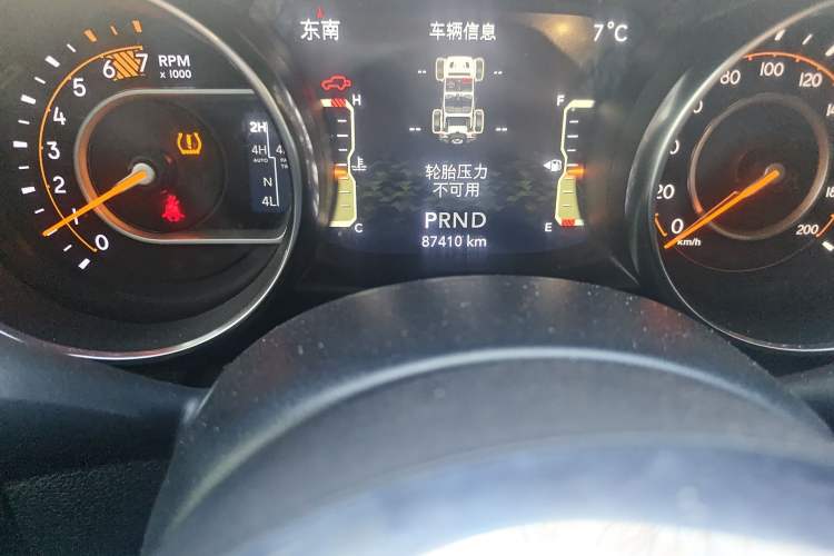 Used Jeep Wrangler  Odometer Close Up