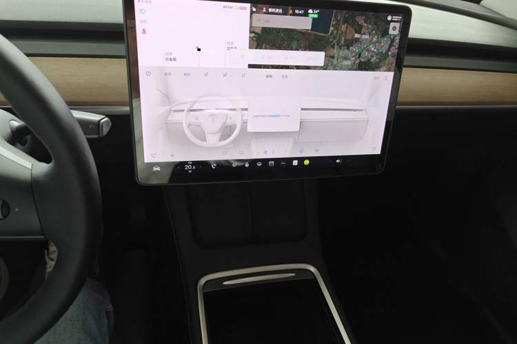 Used Tesla Model Y 2021 Long-Range All-Wheel-Drive Version Audio And AC Panel