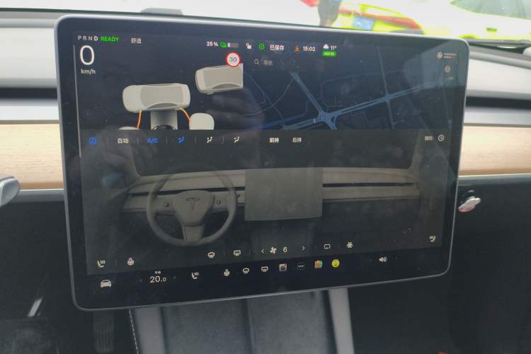 Used Tesla Model Y 2021 Long-Range All-Wheel-Drive Version Audio And AC Panel