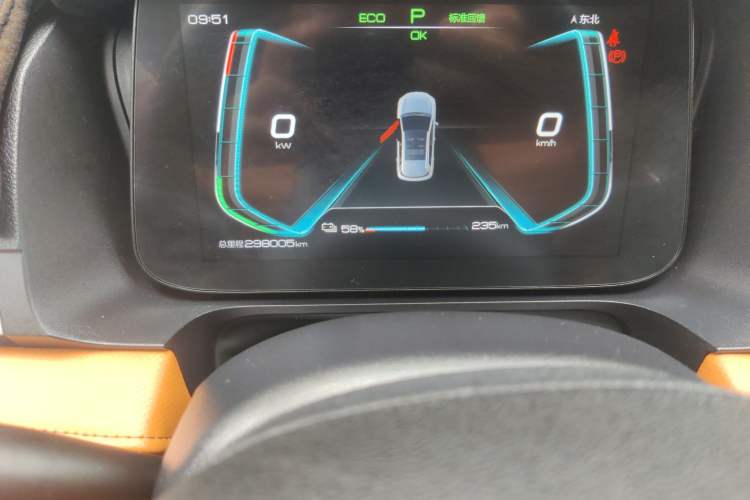 Used BYD e2 2021 Luxury Model Odometer Close Up