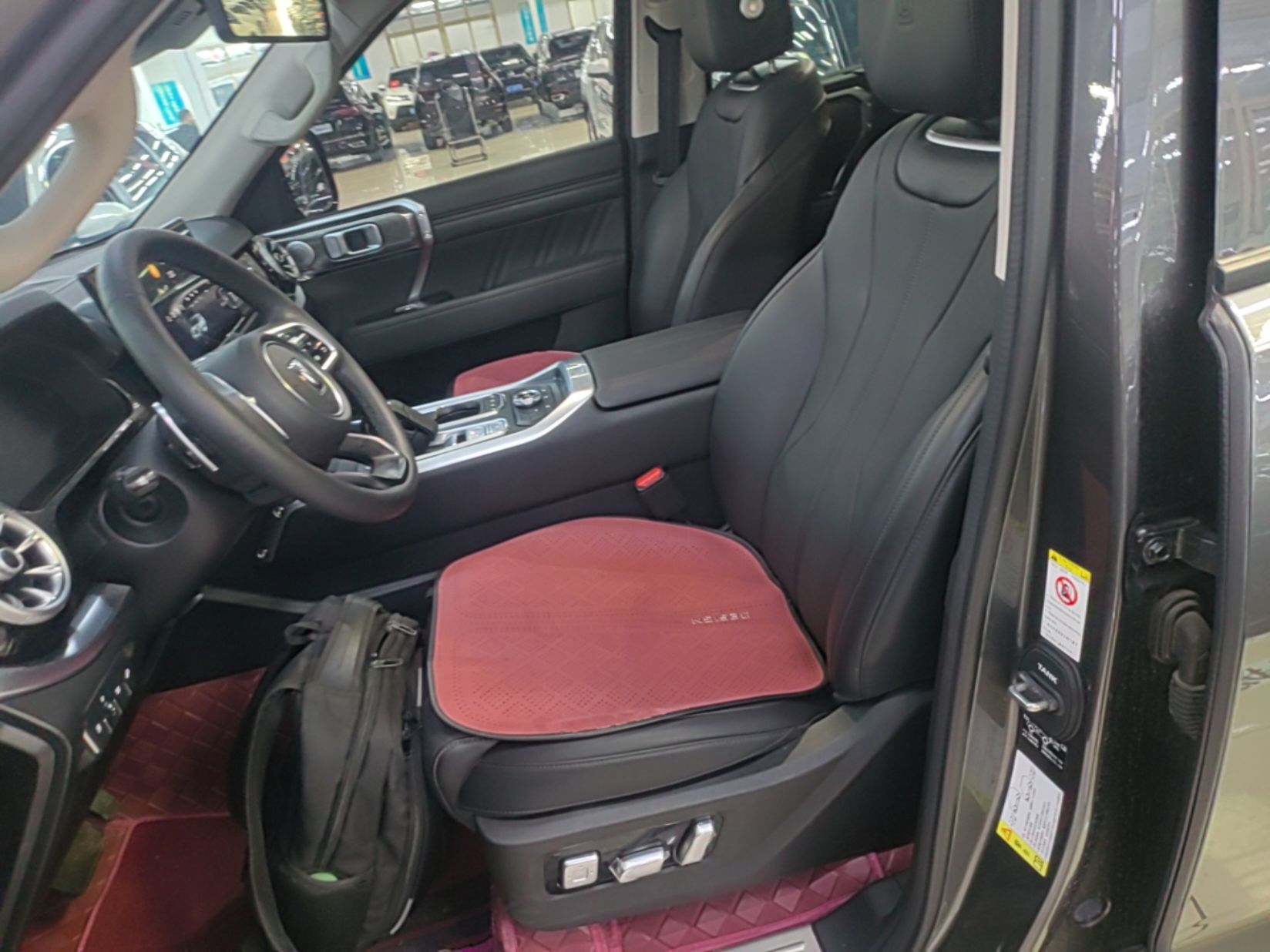 Vordere Reihe im Auto