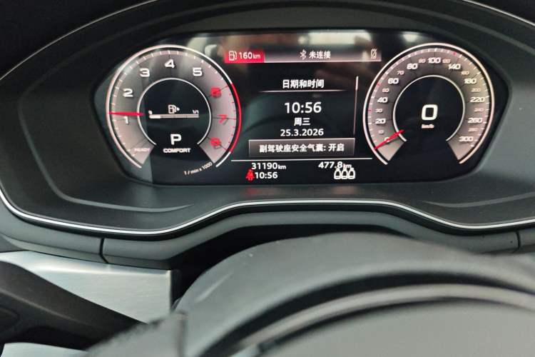 Used Audi A4L 2023 40 TFSI Luxury Dynamic Model Odometer Close Up