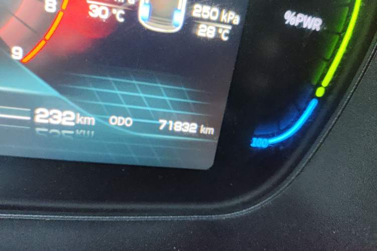 Used Dayun Yuehu 2021 32.85 kWh Two-Wheel-Drive Sprite Version Odometer Close Up