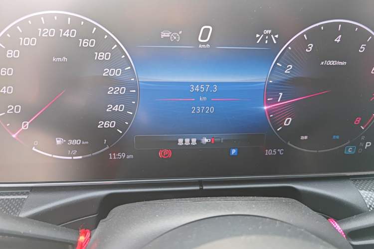 Used Mercedes-Benz C-Class 2024 C 260 L Sport Edition Odometer Close Up