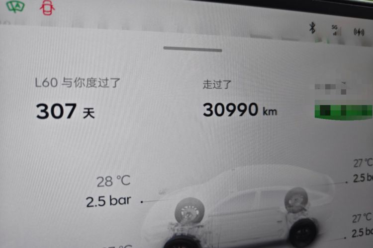 Used ONVO L60 2024 60 kWh Rear-Drive Version Odometer Close Up