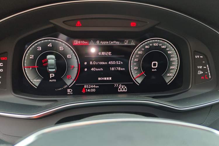 Used Audi A6L 2021 45 TFSI Prestige Dynamic Edition Odometer Close Up