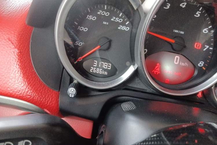 Used Porsche Cayman 2009 Cayman 2.9L Odometer Close Up