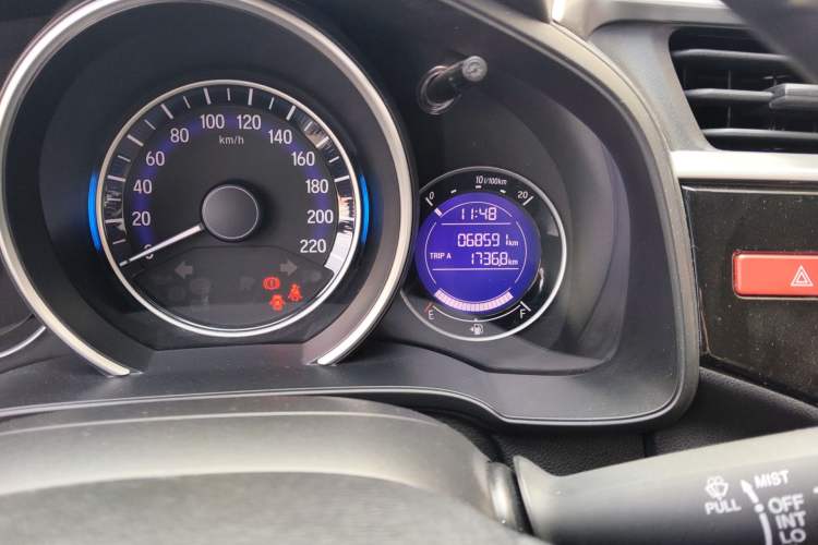 Used Honda Fit 2016 1.5L SES CVT Fashion Sunroof Edition Odometer Close Up